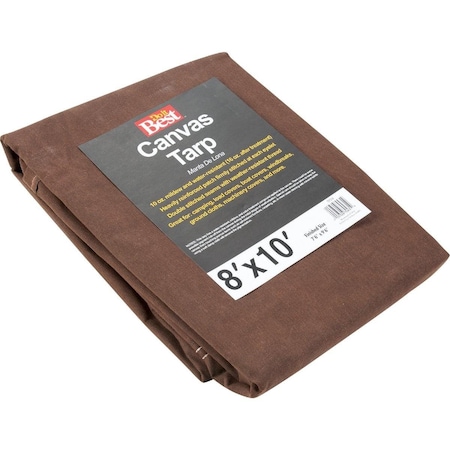 All-Source 10 Oz. 8 Ft. x 10 Ft. Canvas Tarp TCR10008010T